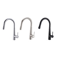 Kitchen Laundry Mixer Tap with Swivel Gooseneck Pull Out Spout Round Model Sala