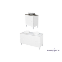 Wall Hung Vanity Cabinet Model HADI FS Various Colour Options w/ Stone Bench Top, Single or Double Ceramic basin & Popup Waste
