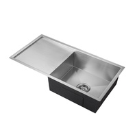 860x450x200mm Single Kitchen Laundry Sink Top/Undermount