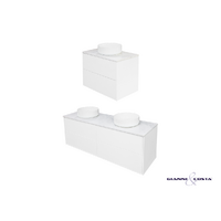 Gianni & Costa SIENA Bathroom Vanity Wall Hung Cabinet Various Colour Options w/ Stone Bench Top Single or Double Ceramic Basin & Popup Waste