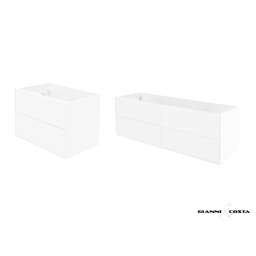 Larissa Wall Hung Vanity Gloss White Drawer & Outside Colour 1200mm