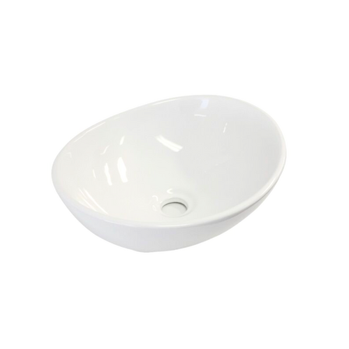 Oval - Ceramic Above Counter Top Basin RB43 | Pop Up Waste