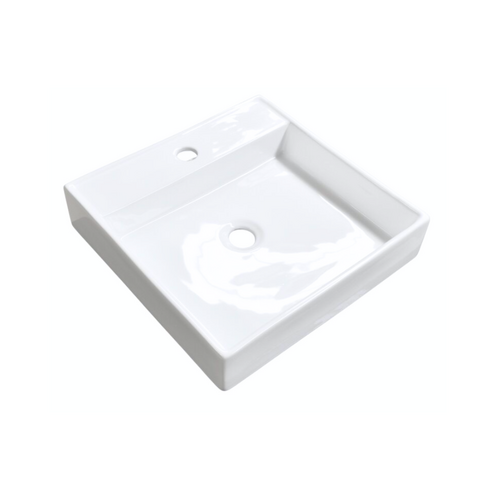 Rectangular - Ceramic Wall Hung Basin SB56 | Pop Up Waste 